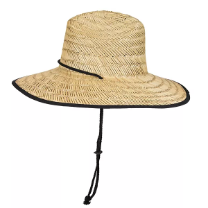 Natural Grass Summer Sun Wide Brim Men Fishing Cowboy Hat Custom Straw Hat Beach Straw Surf Lifeguard Hat For Unisex