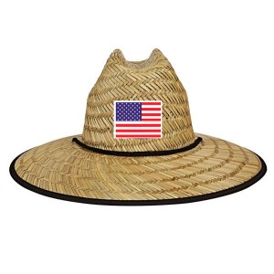 Natural Grass Summer Sun Wide Brim Men Fishing Cowboy Hat Custom Straw Hat Beach Straw Surf Lifeguard Hat For Unisex